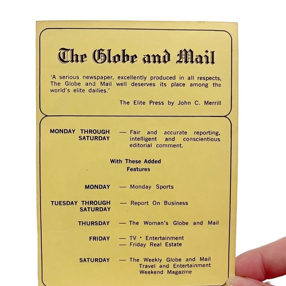 Vintage Ed Franklin Artwork Globe and Mail Notepad Newspaper Collectable Rare - Picture 3 of 8